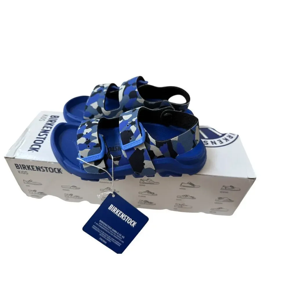 Birkenstock Kids Cork Camo Ultra Blue Mogami Kids Mogami Kids Birko-Flor Size 9c
